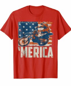 Motocross Racer Dirt Bike T Shirt Merica American Flag Motocross Racer Dirt Bike T Shirt Merica American Flag