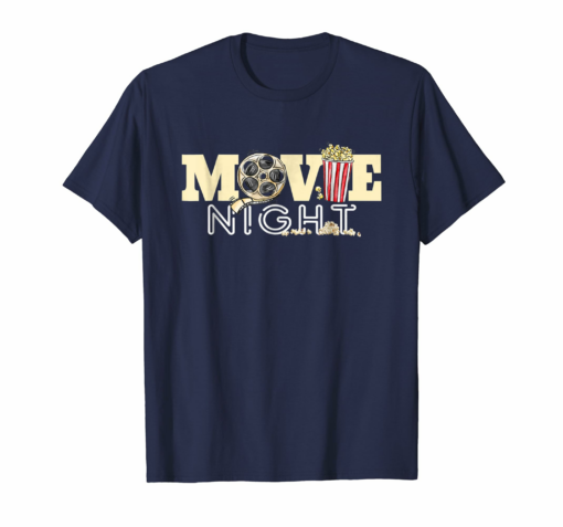 Movie Night T Shirt Family Movie Night Shirts Popcorn Tees