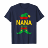 Nana Elf Funny Christmas Shirt Family Matching Pajama Gift