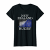 New Zealand Rugby Tshirt New Zealand Flag Black Tee Gift