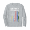 No One Fights Alone Usa Flag Ems Police Nurse Long Sleeve