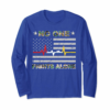 No One Fights Alone Usa Flag Shirt Military Police Nurse 911