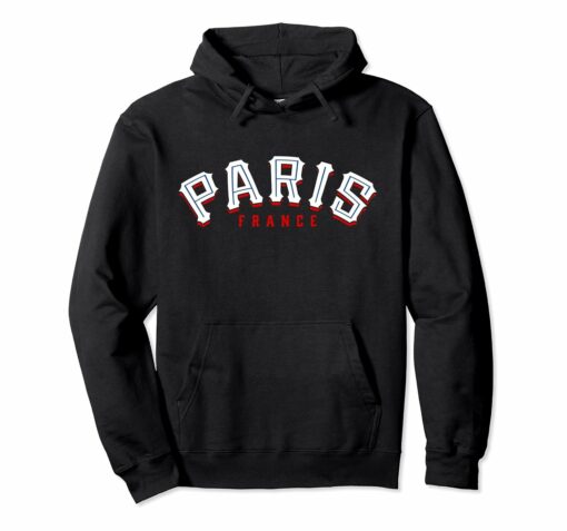 Paris France Hoodie French Flag Colors Hoody