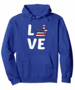 Patriotic American Flag Dog Love Paw Print Distressed Hoodie Patriotic American Flag Dog Love Paw Print Distressed Hoodie