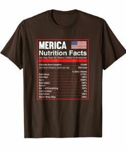 Patriotic Merica Nutrition Facts T Shirt America Flag Patriotic Merica Nutrition Facts T Shirt America Flag