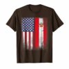 Peruvian American Flag T Shirt Peru Usa Grown Roots Half