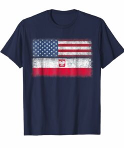 Polish American Flag T Shirt Poland Usa Polska Grown Roots Polish American Flag T Shirt Poland Usa Polska Grown Roots