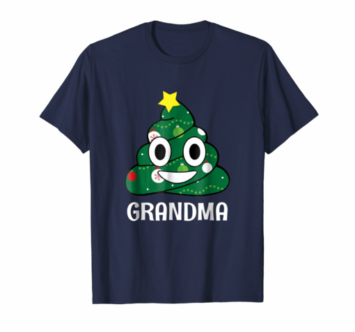 Poop Emoji Grandma Christmas Tree Matching Family Pajama