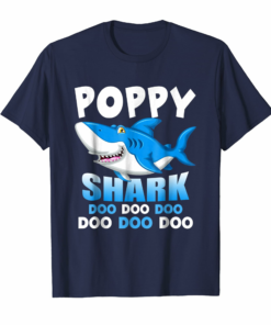 Poppy Shark Doo Doo Doo Shirt Matching Family Fathers Day Poppy Shark Doo Doo Doo Shirt Matching Family Fathers Day