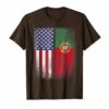 Portuguese American Flag T Shirt Portugal Usa America