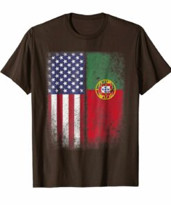 Portuguese American Flag T Shirt Portugal Usa America Portuguese American Flag T Shirt Portugal Usa America