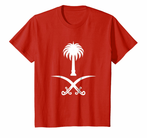 Proud Saudi Saudi Arabia Flag Arabic Gift Tshirt