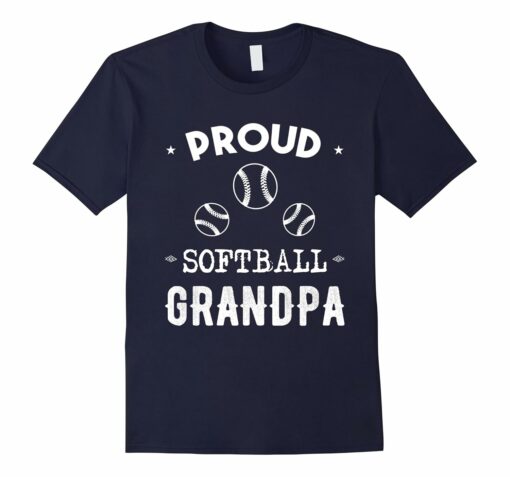 Proud Softball Grandpa Shirt Family
