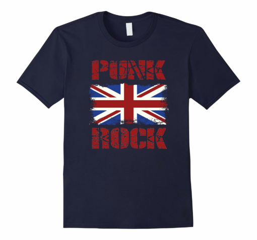 Punk Rock T Shirt Vintage Uk Flag Concert Music British Tee
