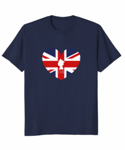 Queen Elizabeth Ii British Flag Heart Tshirt Queen Elizabeth Ii British Flag Heart Tshirt