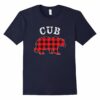 Red Plaid Cub Bear Buffalo Matching Family Pajama T Shirt