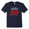Red Plaid Gigi Bear Buffalo Matching Family Pajama T Shirt