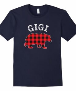 Red Plaid Gigi Bear Buffalo Matching Family Pajama T Shirt Red Plaid Gigi Bear Buffalo Matching Family Pajama T Shirt