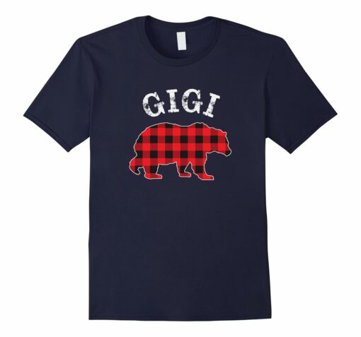 Red Plaid Gigi Bear Buffalo Matching Family Pajama T Shirt