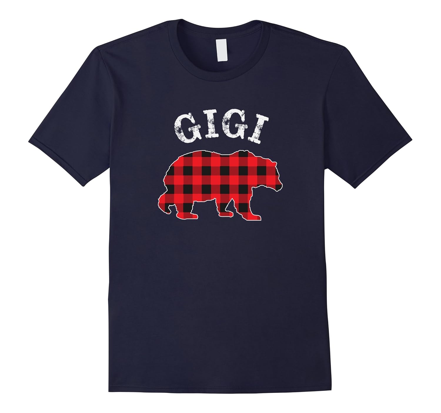 Red Plaid Gigi Bear Buffalo Matching Family Pajama T Shirt Red Plaid Gigi Bear Buffalo Matching Family Pajama T Shirt
