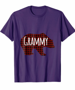 Red Plaid Grammy Bear Buffalo Matching Family Pajama T Shirt Red Plaid Grammy Bear Buffalo Matching Family Pajama T Shirt