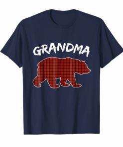 Red Plaid Grandma Bear Matching Family Pajama Tshirt Red Plaid Grandma Bear Matching Family Pajama Tshirt