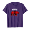 Red Plaid Mimi Bear Buffalo Matching Family Pajama Shirt