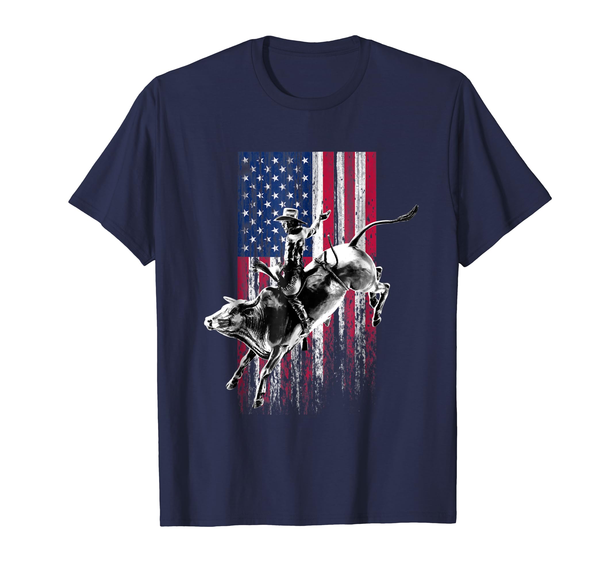Rodeo Bull Rider Patriotic American Flag T Shirt For Cowboys Rodeo Bull Rider Patriotic American Flag T Shirt For Cowboys