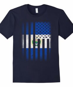 Salvadoran American Flag T Shirt Salvador Salvadoran American Flag T Shirt Salvador