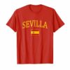 Seville Sevilla Spain T Shirt Spanish Flag Tourist Souvenir
