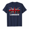 Souvenir London T Shirt City Vintage Uk Flag British Tee