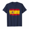 Spain Flag T Shirt Distressed Vintage