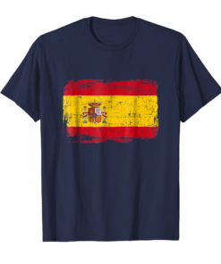 Spain Flag T Shirt Distressed Vintage Spain Flag T Shirt Distressed Vintage