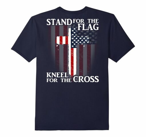Stand Flag Kneel Cross Patriotic