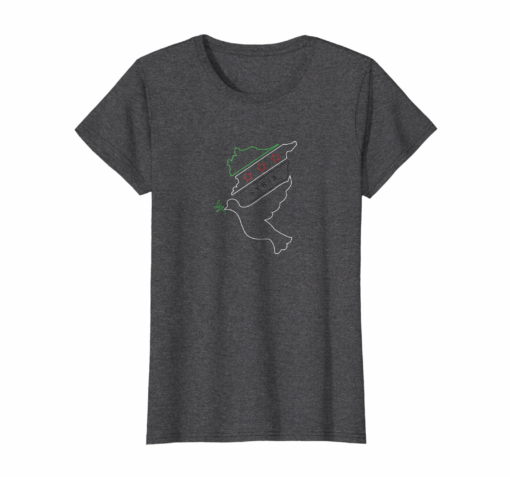 Syria T Shirt Syrian Independence Flag Peace Dove