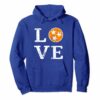 Tennessee Flag Hoodie Orange White Vintage Love Sweatshirt