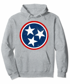 Tennessee Volunteer State Distressed Tristar Flag Hoodie Tennessee Volunteer State Distressed Tristar Flag Hoodie
