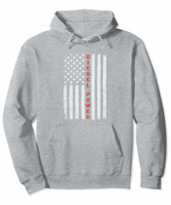 Thin Red Line American Flag Diesel Power Hoodie Thin Red Line American Flag Diesel Power Hoodie