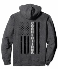 Thin Silver Line Flag Corrections Officer Hoodie Thin Silver Line Flag Corrections Officer Hoodie