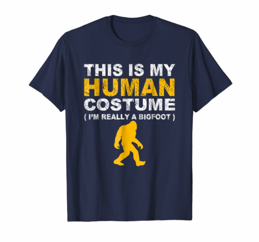 This Is My Human Costume T Shirt Bigfoot Family Animals Gift