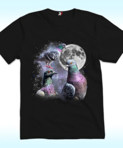 Three Pigeon Moon Shirt Three Pigeon Moon Shirt