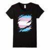 Transgender Pride Flag Ripped T Shirt