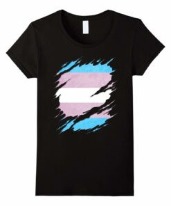 Transgender Pride Flag Ripped T Shirt Transgender Pride Flag Ripped T Shirt