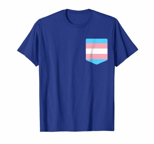 Transgender Pride Flag Shirt Lgbt Pride Pocket Print