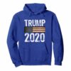 Trump 2020 American Usa Flag Vintage Effect Pullover Hoodie