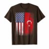 Turkish American Flag T Shirt Turkey Usa Turkiye America