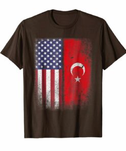 Turkish American Flag T Shirt Turkey Usa Turkiye America Turkish American Flag T Shirt Turkey Usa Turkiye America