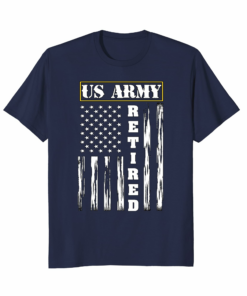 Us Army Retired Distressed American Flag Tee Us Army Retired Distressed American Flag Tee
