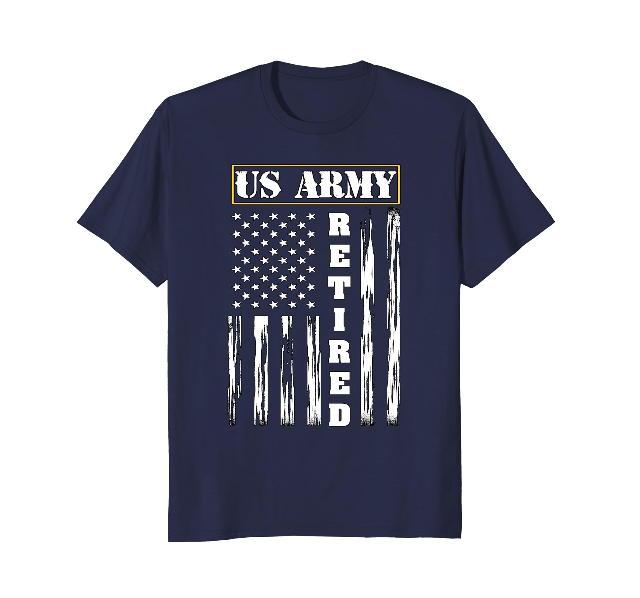Us Army Retired Distressed American Flag Tee Us Army Retired Distressed American Flag Tee