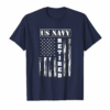 Us Navy Retired Distressed American Flag Tee